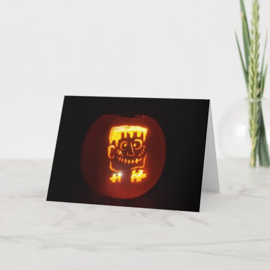 Carte Hallowe’en "FRANK-O'LANTERN" (Devant)