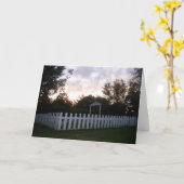 Carte Hallowe’en "Haunted Cemetery at Sunset" (Fleur jaune)