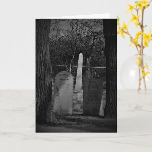 Carte Hallowe’en "Morbid Curious" (Fleur jaune)