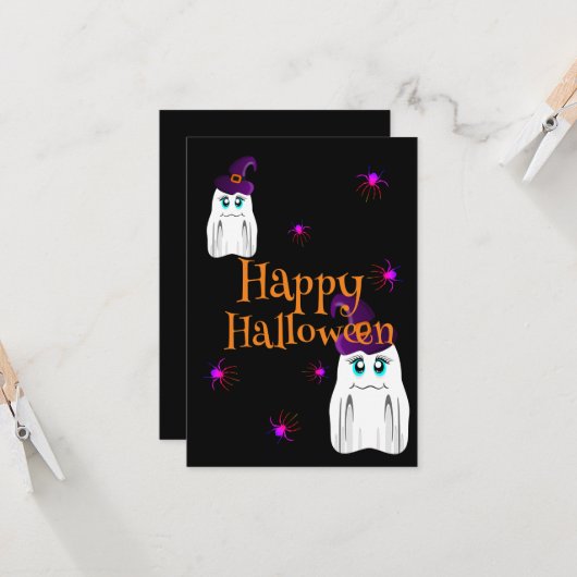 Carte Halloween (Devant/Arrière en situation)