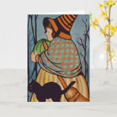 Carte Halloween (Fleur jaune)