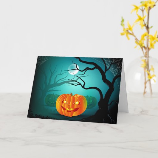 Carte Halloween (Fleur jaune)