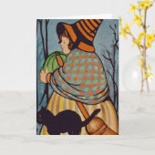 Carte Halloween (Fleur jaune)