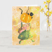 Carte Halloween (Fleur jaune)