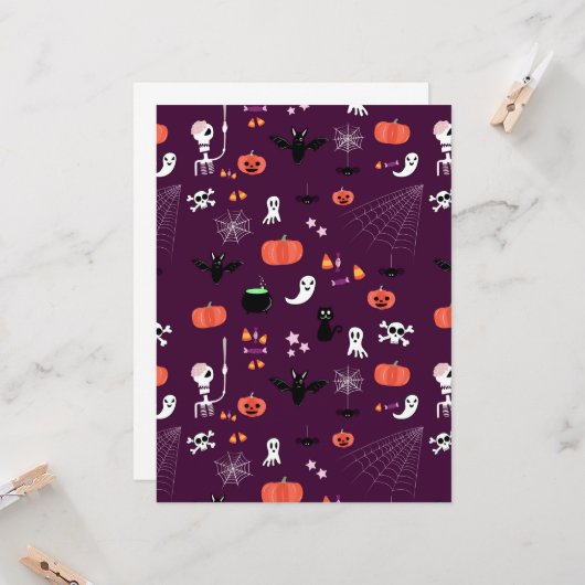 Carte Halloween (Devant/Arrière en situation)