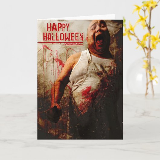 Carte halloween (Fleur jaune)