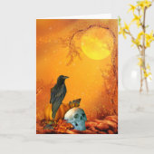 Carte Halloween (Fleur jaune)