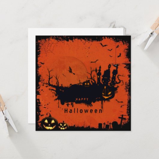 Carte Halloween (Devant/Arrière en situation)