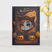 Carte Halloween (Fleur jaune)