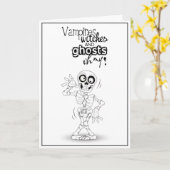 Carte Halloween (Fleur jaune)