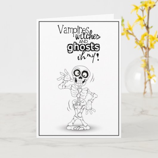 Carte Halloween (Fleur jaune)