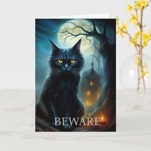 Carte Halloween (Fleur jaune)