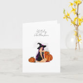 Carte Halloween (Fleur jaune)