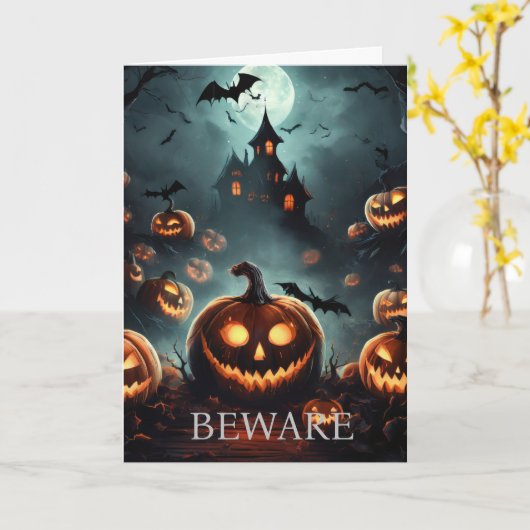 Carte Halloween (Fleur jaune)