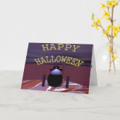 CARTE HALLOWEEN (Fleur jaune)