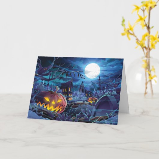 Carte Halloween (Fleur jaune)