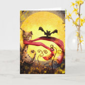 Carte Halloween (Fleur jaune)