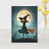 Carte Halloween (Fleur jaune)