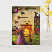 Carte Halloween (Fleur jaune)