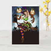 Carte Halloween (Fleur jaune)