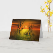Carte Halloween (Fleur jaune)