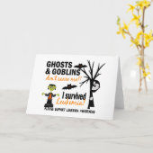 Carte Halloween 1 survivant de leucémie (Fleur jaune)