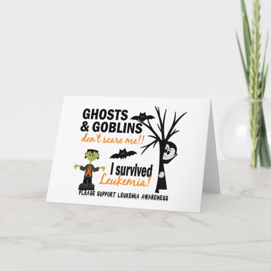 Carte Halloween 1 survivant de leucémie (Devant)