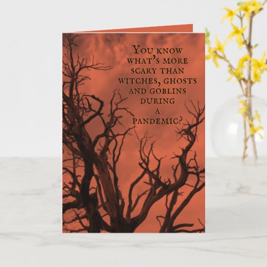 Carte Halloween 2020 (Fleur jaune)