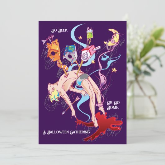 Carte Halloween 2025, Imaginaire sombre (Debout devant)