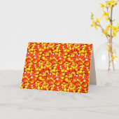 CARTE HALLOWEEN 3 D CANDY CORN (Fleur jaune)