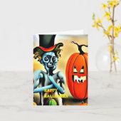 Carte Halloween 9 (Fleur jaune)