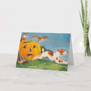 Carte Halloween a effrayé le chien