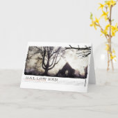 Carte Halloween a hanté la photographie gothique de (Fleur jaune)