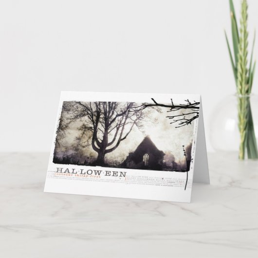 Carte Halloween a hanté la photographie gothique de (Devant)