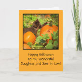 Carte Halloween à la fille et le gendre Cute Cat (Devant)