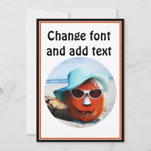 Carte Halloween À La Plage (Devant)