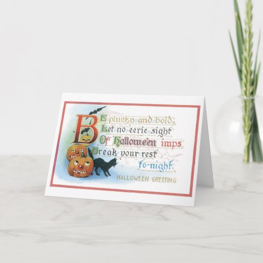 Carte Halloween à l'ancienne (Devant)