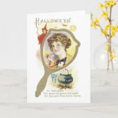 Carte Halloween à l'ancienne (Fleur jaune)
