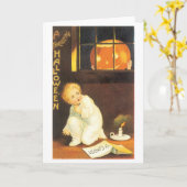 Carte Halloween à l'ancienne (Fleur jaune)