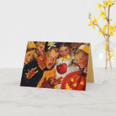 Carte Halloween à l'ancienne (Fleur jaune)