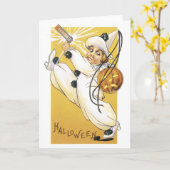 Carte Halloween à l'ancienne (Fleur jaune)