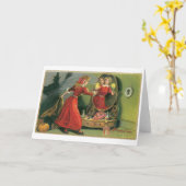 Carte Halloween à l'ancienne (Fleur jaune)