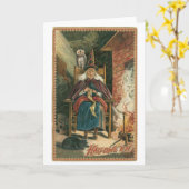 Carte Halloween à l'ancienne, sorcière (Fleur jaune)