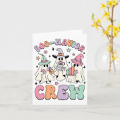 Carte Halloween Aba Cute Ghost Boo-havi, analyste du com (Fleur jaune)