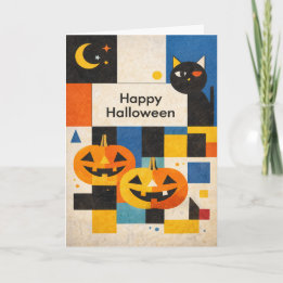 Carte Halloween Abstrait Coloré Moderne