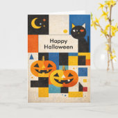 Carte Halloween Abstrait Coloré Moderne (Fleur jaune)