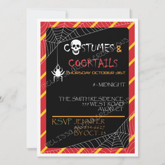 Carte Halloween adulte (Devant)