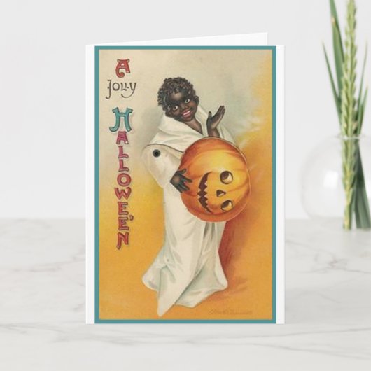 Carte Halloween afro-américain Vintage (Devant)