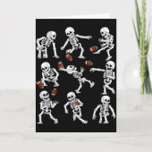 Carte Halloween American Football Skeletons Funny Men Bo (Devant)