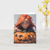 Carte Halloween Anime A (Fleur jaune)
